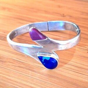 Vintage Hinged Bracelet Marked Mexico 950